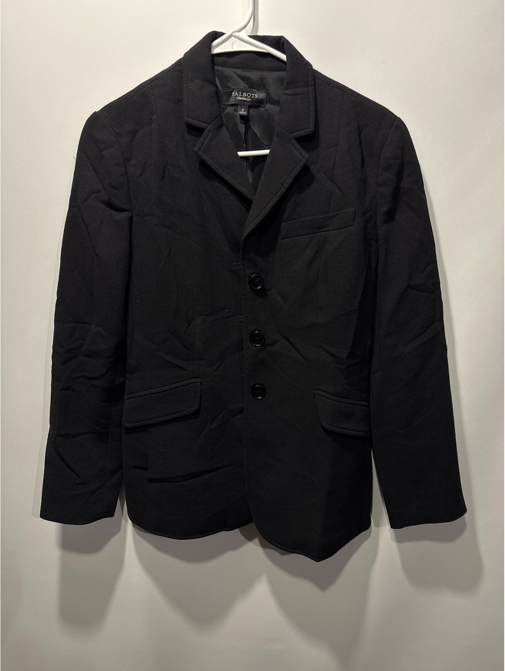Talbots Women's Black Wool Blazer Size 6